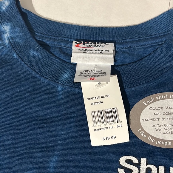 Kennedy Space Center Shuttle Launch Experience tie dye t-shirt medium NEW blue - Picture 3 of 3